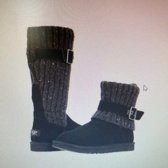 Ugg Australia Cambridge Suede Knit Shaft Boots - Picture 7 of 7